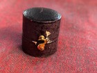 Antique 1800s Victorian Edwardian Leather Ring Box With Brass Closure