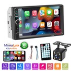 7  Double 2 Din Car Mp5 Player Touch Screen Bluetooth Stereo Radio With Camera