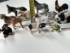 Lot Of 12 Schleich Animal Figures Baby Safari Jungle Dogs Forest