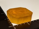 Vintage Bakelite Backgammon Checker Amber Swirl Octagon 1 15 16  Piece