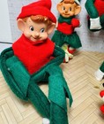 Vintage Lot Of 7 Christmas Knee Huggers Pixie Elf Red Green Stripe Japan