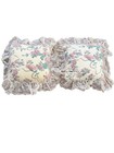Vintage Crosill Cottagecore Shabby Chic Victorian Style Ruffled Lace Pillows 