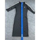Adidas Originals Womens 3-stripe Midi Dress Black Trefoil Logo Raglan Sleeve M