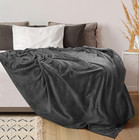 Fleece Blanket Queen Size Grey  90x90 Inches  Ultra Soft Warm Lightweight Microf