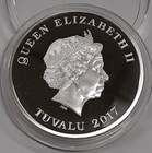 2017 Tuvalu 1 Oz  Silver  1 Of Elizabeth Ii   Pearl Harbor 75th Bu In Capsule