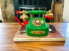Vintage Working Christmas Santa Hotline Phone Emerald Green   Festive Red