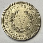 1883 No Cents Liberty V Nickel About Uncirculated Nice Original Au  With Luster