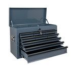 24  Portable Tool Box With 9 Drawers Top Storage Tray  Lockable Metal Tool Chest