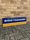 Original British Caledonian Airport Airline Vintage Lightbox Sign Perspex