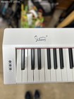 Glarry 88-key Digital Electric Piano Keyboard White Portable Usb Midi W  Stand
