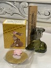 Lot 4 Vintage Avon Animal Perfume Bottles Seal Lamb Burro Turtle Orig Boxes