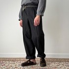 1930s Vintage European Morning Fishtail Suspender Buckle Back Striped Trousers