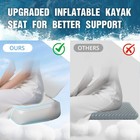 Atpross Inflatable Kayak Seat With Padded Backrest  4 Adjustable Large  White