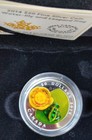 2014  20 Fine Silver Coin  Water-lily And Leopard Frog Hand-crafted In Murano 