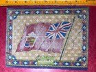 Canada Antique Tobacco Cigar Felt Flag World History 1890s    silks    Crest Red