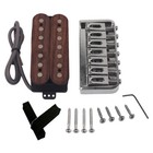 Saddle Bridge With Dual Coils Pickup Screws Wrench For 7 String Electric Guitar