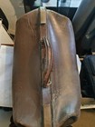 Large Antique Vintage Leather Doctors Bag Genuine Cowhide  circa 1920 