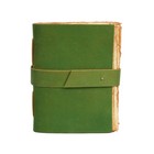 Vintage Leather Bound Journal   Green 8 x6   a5   288 Pages - Blank Cotton An   