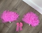 3 Pcs 10 In Cheerleading Pom Poms And Hair Clip