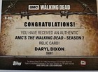 Amc The Walking Dead Season 7  Authentic Costume Relic Shirt  Daryl Dixon 