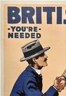 Original Vintage Poster Britishers You re Needed Wwi World War Propaganda Linen