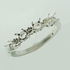 925 Sterling Silver 3x4mm Oval Semi Mount Eternity Ring For Engagement Ring