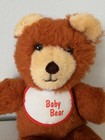 Fisher Price Vintage Baby Bear Plush Cute With Bib 1984