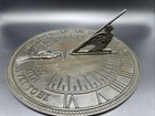 Cast Metal Bronze  Sundial Father Time Garden Art Grow Old Along With Me