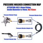 Joejet Pressure Washer Adapter Set  M22 To 3 8  Quick Connect Female Male 