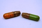 Vintage Bullet Shaped Travel Sewing Kit Thimble Cap Thread   Needle Circa 1930  