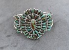 New Navajo Sterling   Mojave Turquoise Cuff D Benally 31grams 6 25-7 25 Wearable