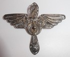 Wwii Silver Filigree Pilot Wings Propeller Pin Brooch Sweetheart Homefront