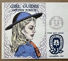 Canada First Day Cover Fdc 1960 Girl Guides Golden Jubilee Hand-drawn Cachet Art