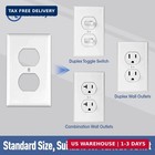15 Pack Outlet Covers Bulk  Light Switch Cover Plate Standard Size 1-gang 4 50 