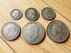 Lot Of 5 Silver Great Britain Coins One Florin  1   2 Shilling  3   6 Pence