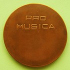 Art Deco Nude Woman With Lyre Zodiac Pro Musica Belgium Bronze Medal By Rau 