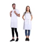 Adjustable Bib Apron With Pocket Extra Long Ties For Women Men  18 Colors  Ch   