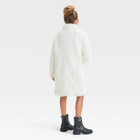 Art Class Faux Fur Coat Girls  Ivory Long Jacket Single Button Front