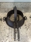 Antique Griswold Cast Iron Waffle Iron Maker No  8 Model 885 E Tall Base 1908