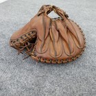 Spalding Catchers Mitt Baseball Glove Pro Model Marvel Ink Stamped Us Vintage