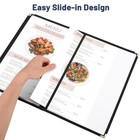 Wechef 30pcs Restaurant Menu Cover 8 5x14  3 Page 6 View Cafe Club Black