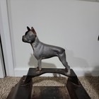 Antique Hubley Cast Iron Boxer Dog Boot Scraper Home Shoe Tool Door Doorstop