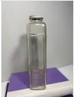 Vintage Ribbed Glass Refrigerator Water Bottle  1940s Kitchen Storage W  Lid