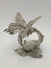 Reed   Barton Butterfly   Floral Napkin Ring Silver Plated 1824 Collection 2001