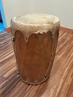 Large Native American Rawhide Double Sided Drum 20  High 12  Wide