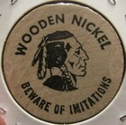 Vintage Mitchell Curb Market Fort Payne  Al Wooden Nickel - Token Alabama