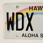 Hawaii Rainbow License Plate     free         Aloha State Hi Tag Wdx 162