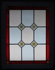Victorian Old English Handpainted Leaded Stained Glass Window 20 1 4  X 25 1 2 