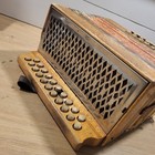 Vintage Button Box Wood Accordion Music Squeeze Box