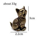 Brass Cute Cat Animal Statue Small Sculpture Tabletop Figurine Home Decor Gifts